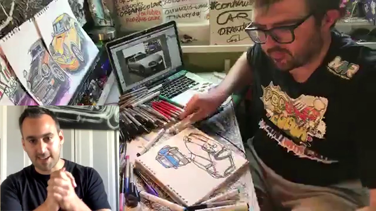 Continuous Car Drawings #271 : Peak Performance Toyota Supra and Ford KA