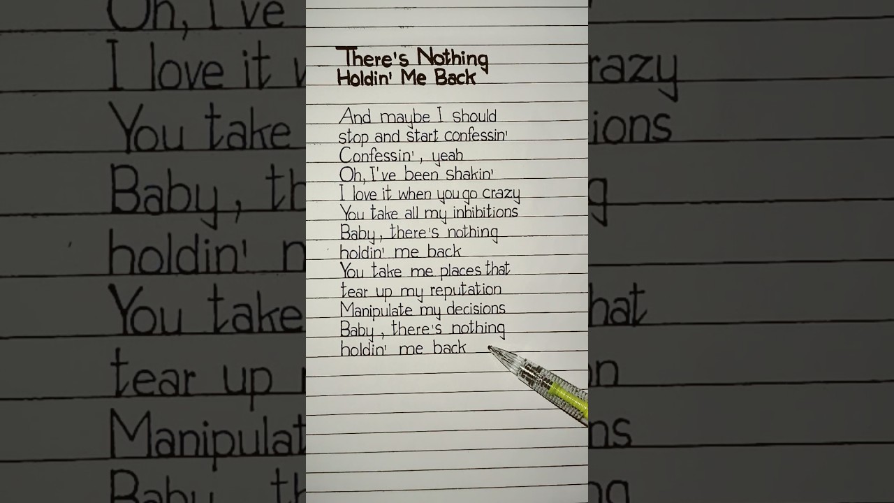 shawn mendes there's nothing holdin' me back lyrics #shawnmendes #lyrics