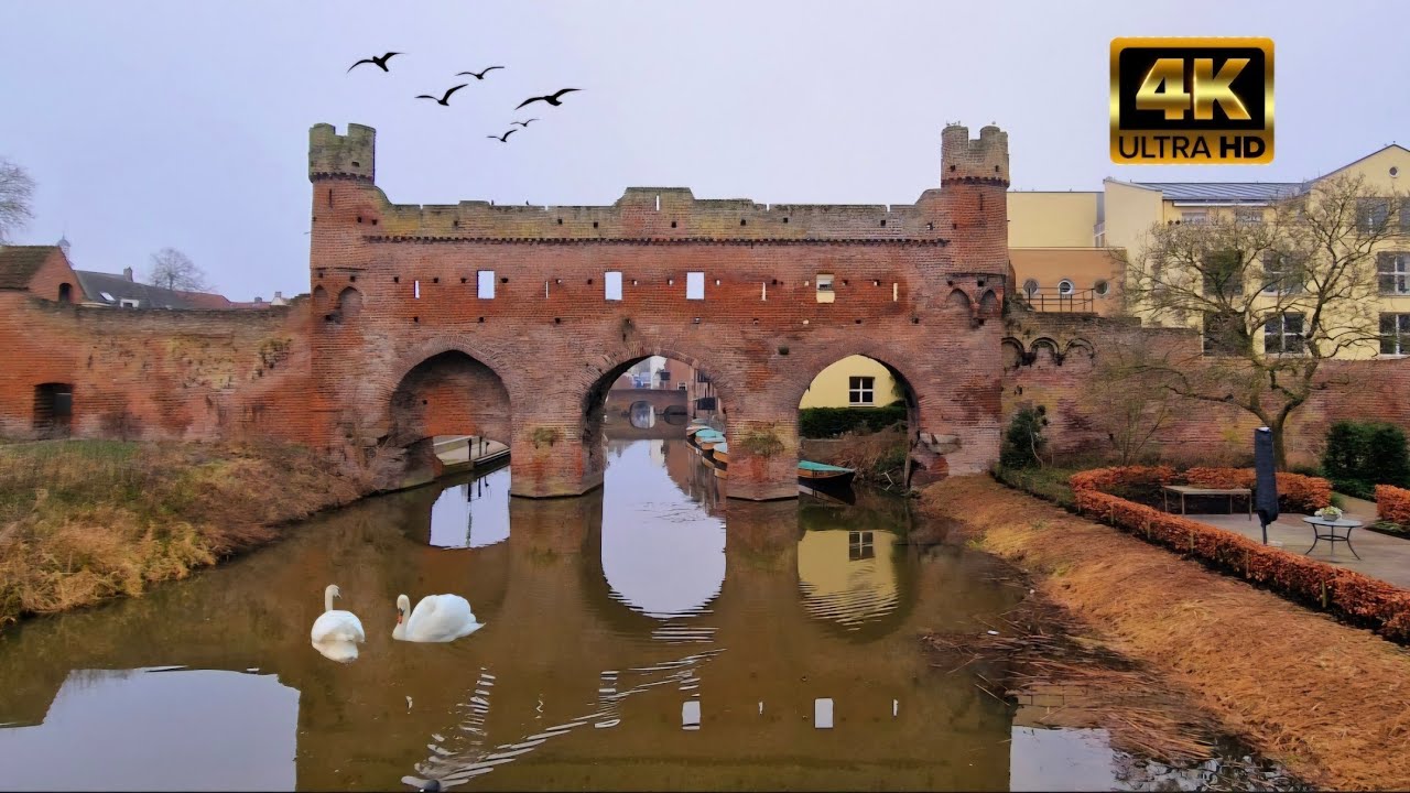 4K-Walk in Zutphen A City of Towers in Netherlands|| Walking Santai