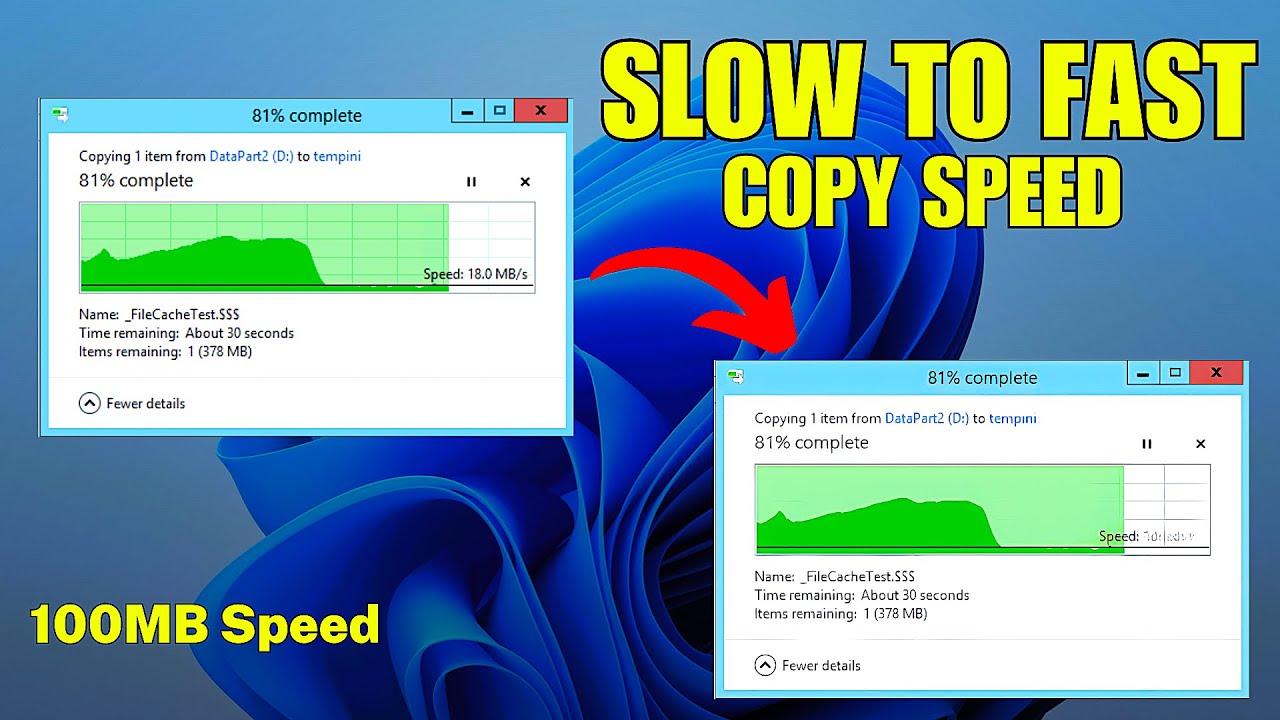 🚀How to fix Copying too Slow and increase Windows File Transfer Speed!
