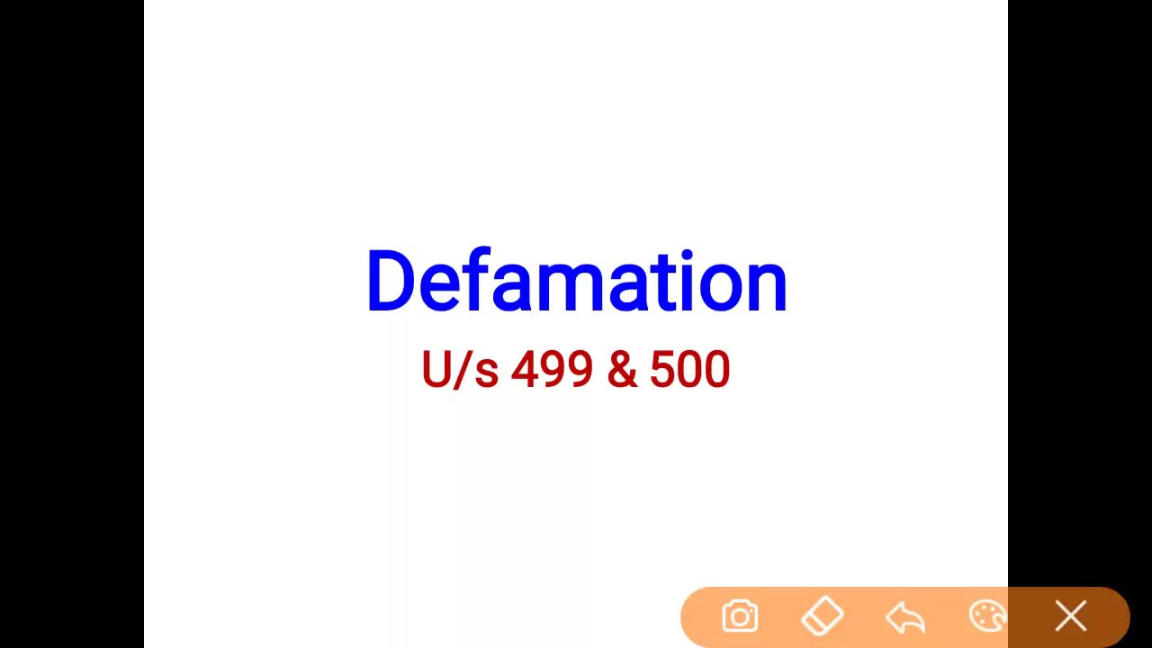 Defamation under section 499-500 | IPC