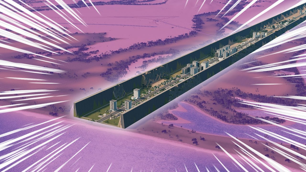 Cuando Construyes Una Ciudad Lineal En El Desierto en Cities Skylines
