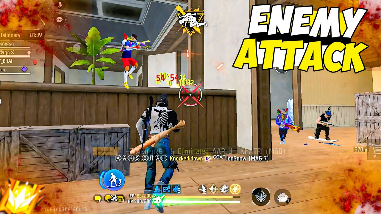 Free Fire All Enemy Attack 😱 | Solo Player vs Full Squad 🔥