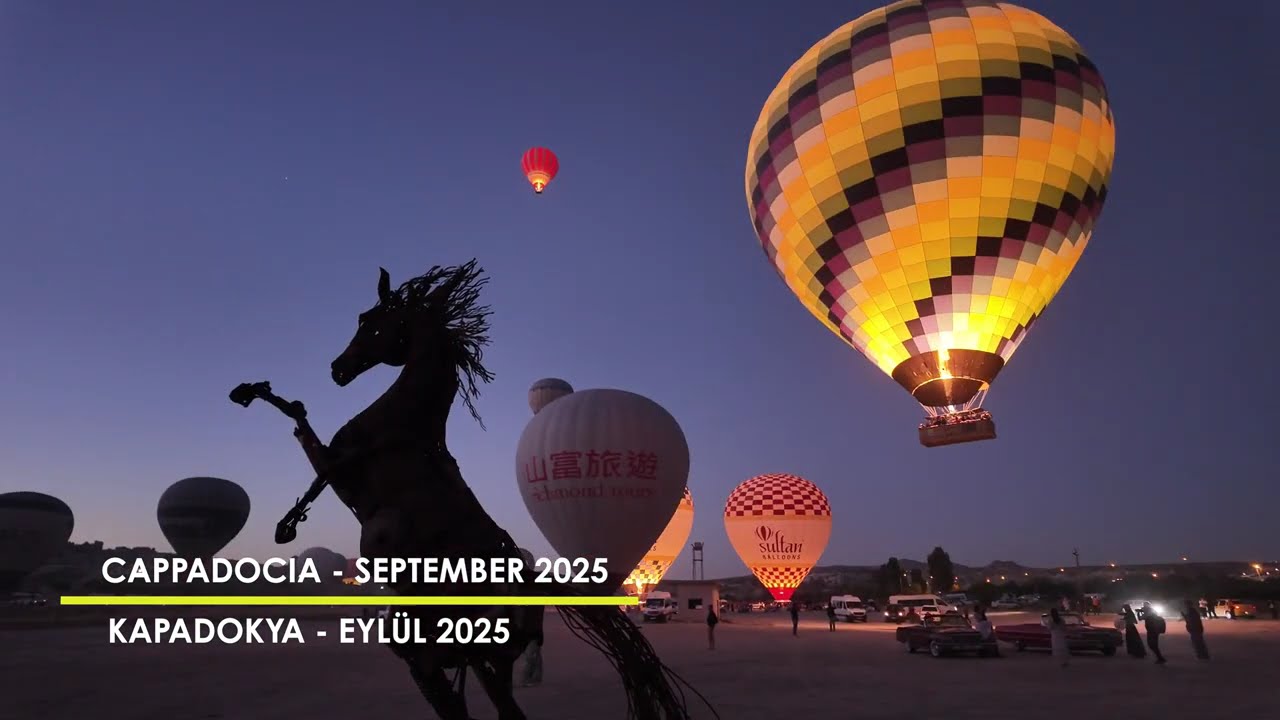 Magical Sunrise Hot Air Balloon Ride Over Cappadocia #4K #cappadocia #hotairballoon #Travel #turkey