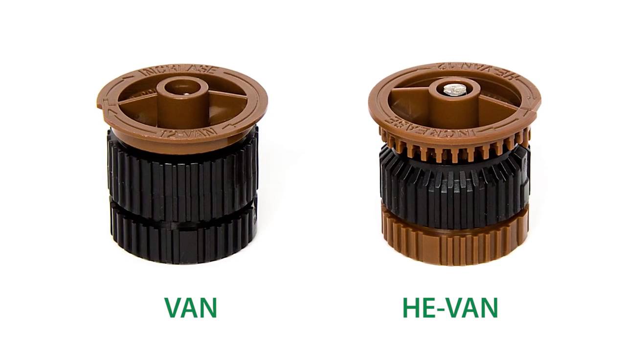 Rain Bird VAN vs HE VAN Variable Arc Spray Nozzles