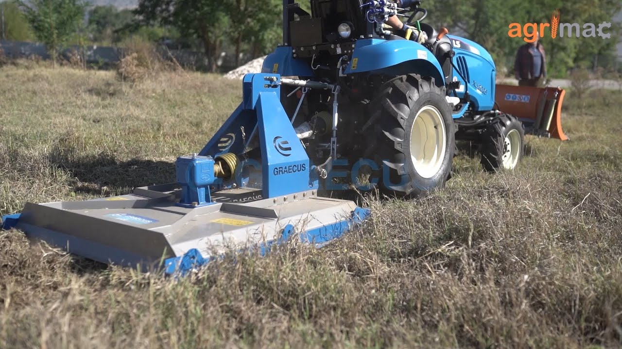 Τρακτέρ LS XJ25 με στελεχοκόπτη με αλυσίδες, εκχιονιστικό και πλευρικό καταστροφέα | AGRIMAC