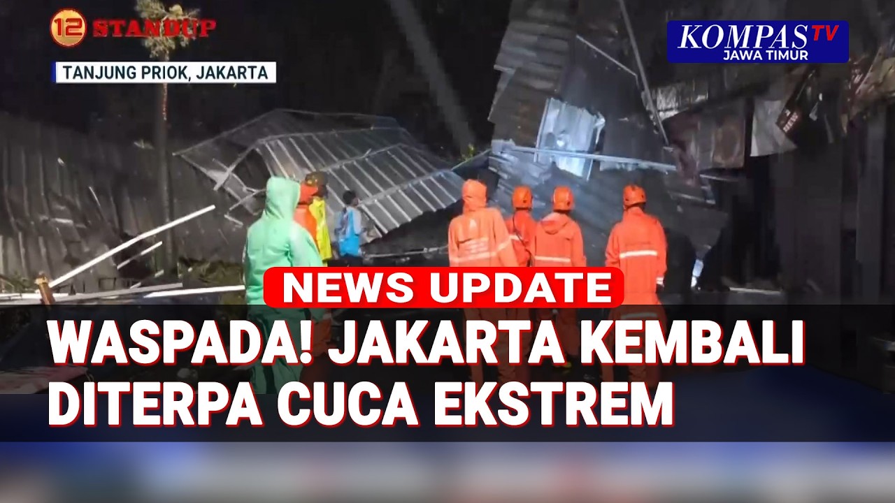 Jakarta Diterpa Cuaca Ekstrem, Sejumlah Rumah Rusak dan Jalan Tergenang Banjir