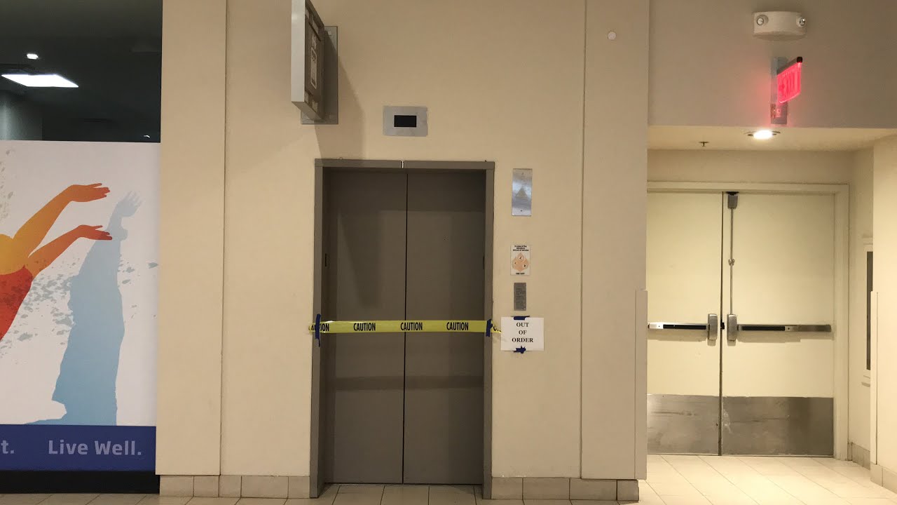 EPIC FAIL!! Broken Schindler 300A Hydraulic Elevator @ Freehold Raceway Mall - Freehold Township, NJ