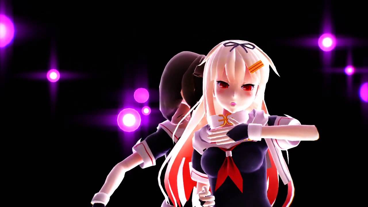 [MMD艦これ]　夕立＆時雨で「Kiss me 愛してる」