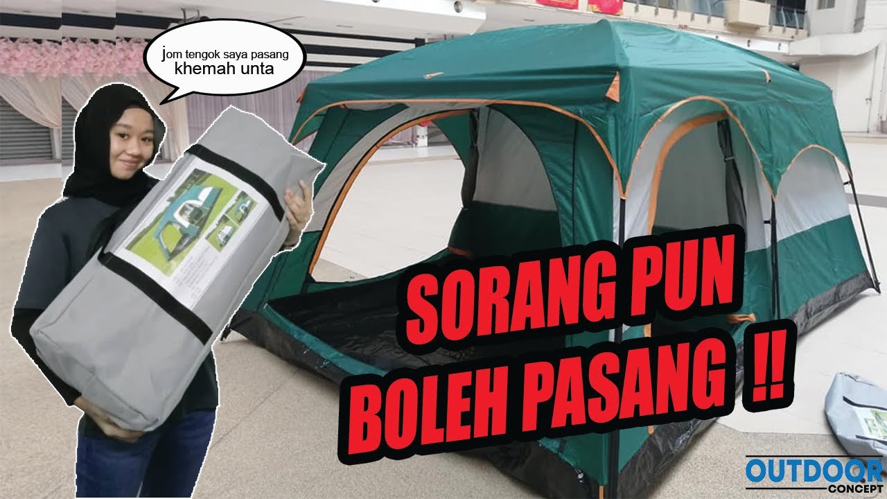 Tutorial Cara Pasang Camel Tent Khemah Unta