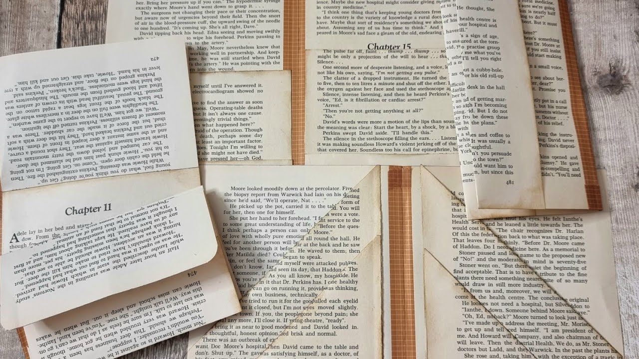 Идеи использования книжных страниц для создания эфемер — День 8 #wholebookchallenge