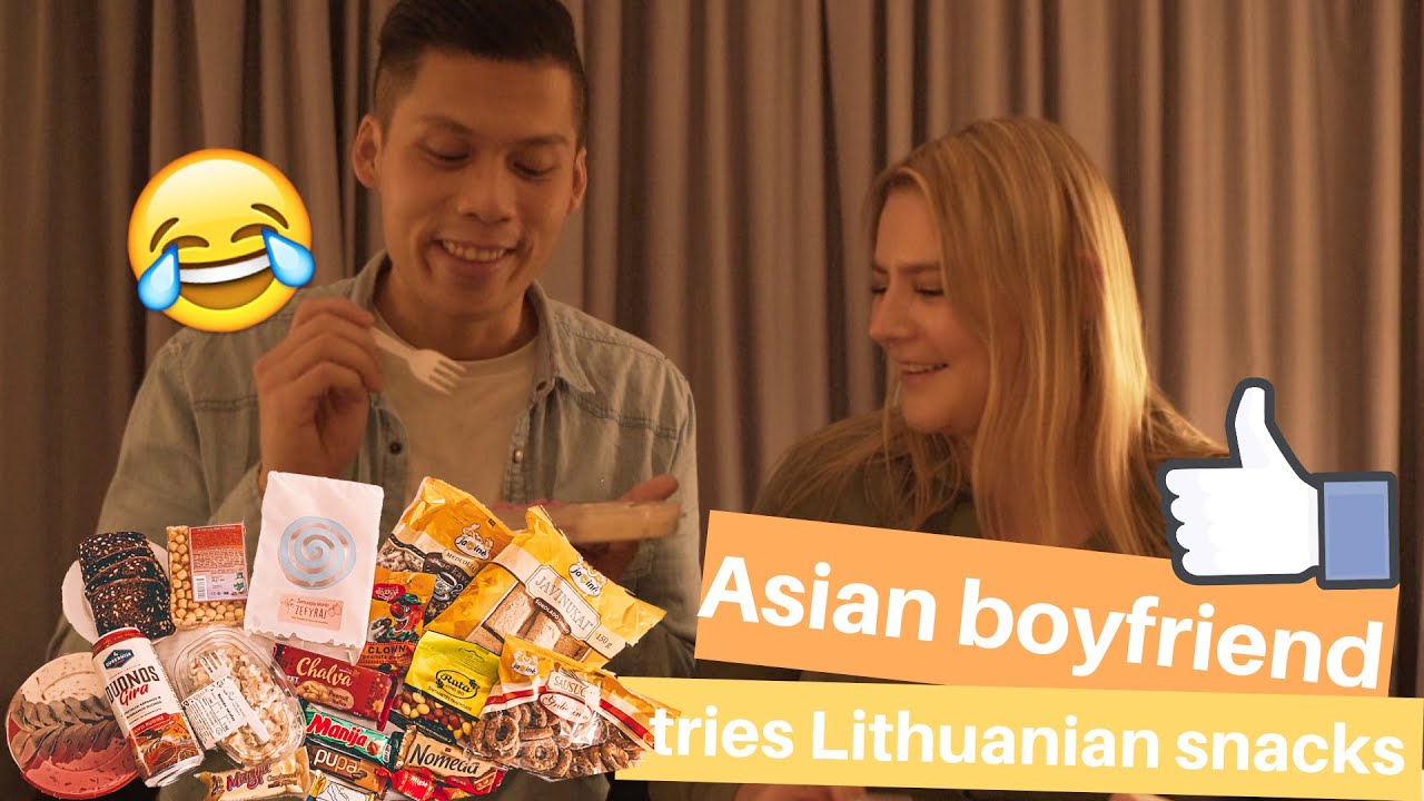 [AMWF] 国际情侣 | ASIAN BOYFRIEND TRIES LITHUANIAN SNACKS | FIRST VLOG