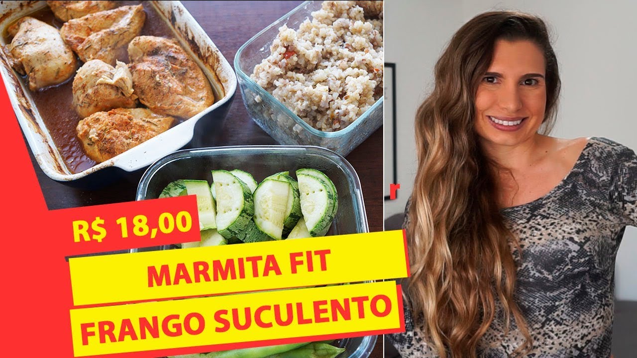 MARMITA BARATA PARA ALMOÇO SAUDÁVEL POR R$ 18,00 / Receita fit: frango mega suculento😋😋