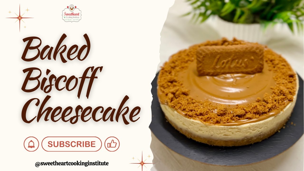Baked Biscoff Cheesecake Recipe | Easy Eggless Dessert | Chef Manju Shah #egglesscheesecake