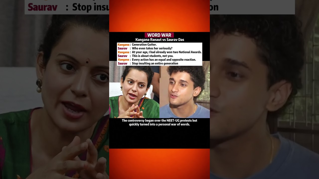 Kangana Ranaut and Saurav Das debate over over the NEET-UG 2026 Student protest became personal