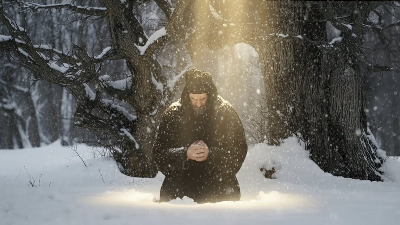 1 Hour of Gregorian Chants | Heavy Snowfall & Monk Ambience for Meditation