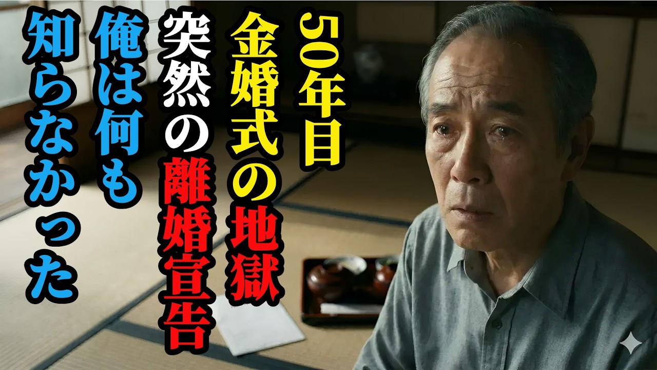【実話】金婚式に突然の離婚宣告。恨み続けた俺が「何も知らなかった」妻の隠された真実