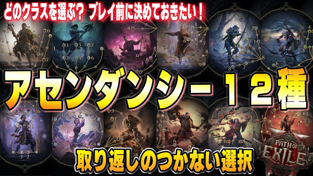 【PoE2】12クラスの詳細なスキルツリーが公開！後悔しないクラス選びのためにそれぞれの特徴を解説！【Path of Exile 2】