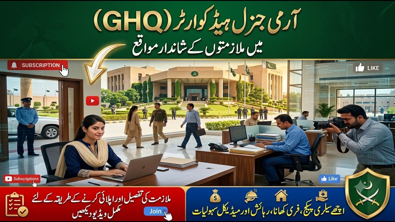 Army GHQ Jobs 2026 | Latest GHQ Civilian Jobs | Don't Miss This Opportunity!