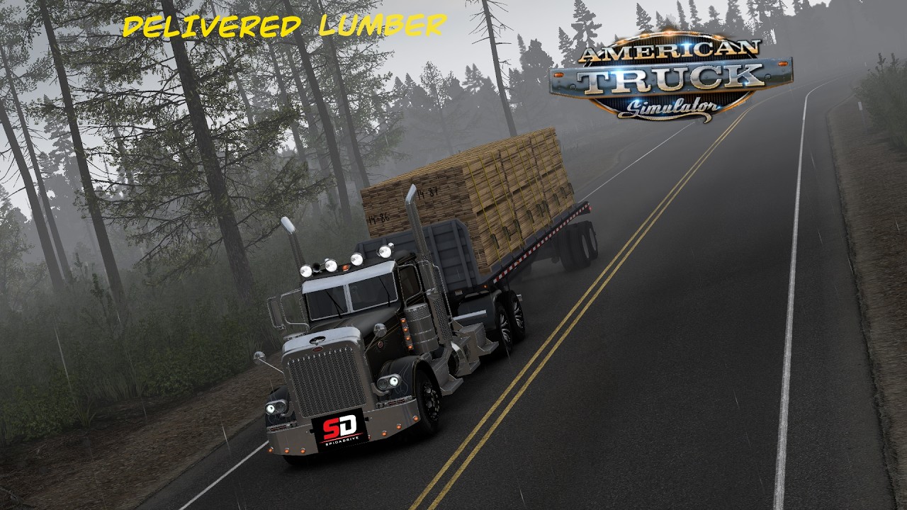 American Truck Simulator | งานขนส่งไม้ Lumber 11t | Reddding to Jackpot. #ats