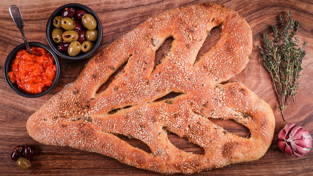 Cold Fermented Fougasse with Olives | French Bread Recipe