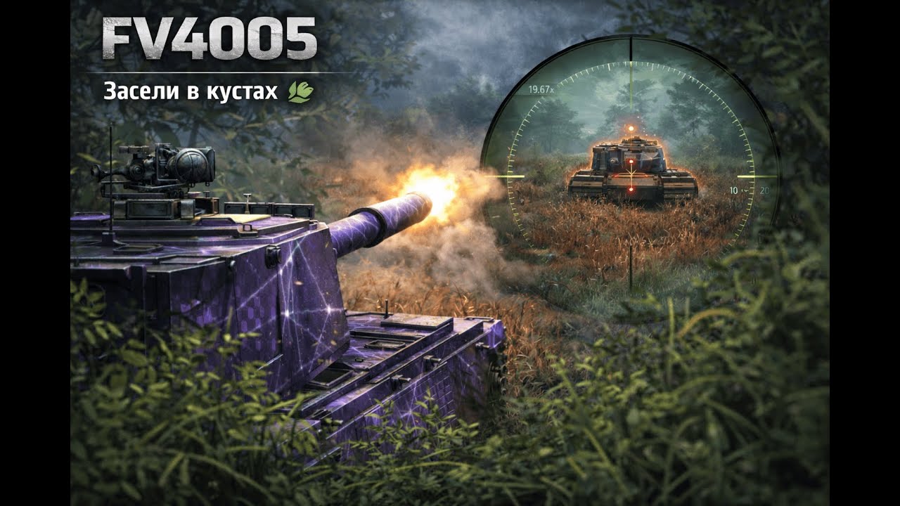 FV4005 — Три шота, три кила 💥 #WorldOfTanks #WoT #FV4005 #Бабаха