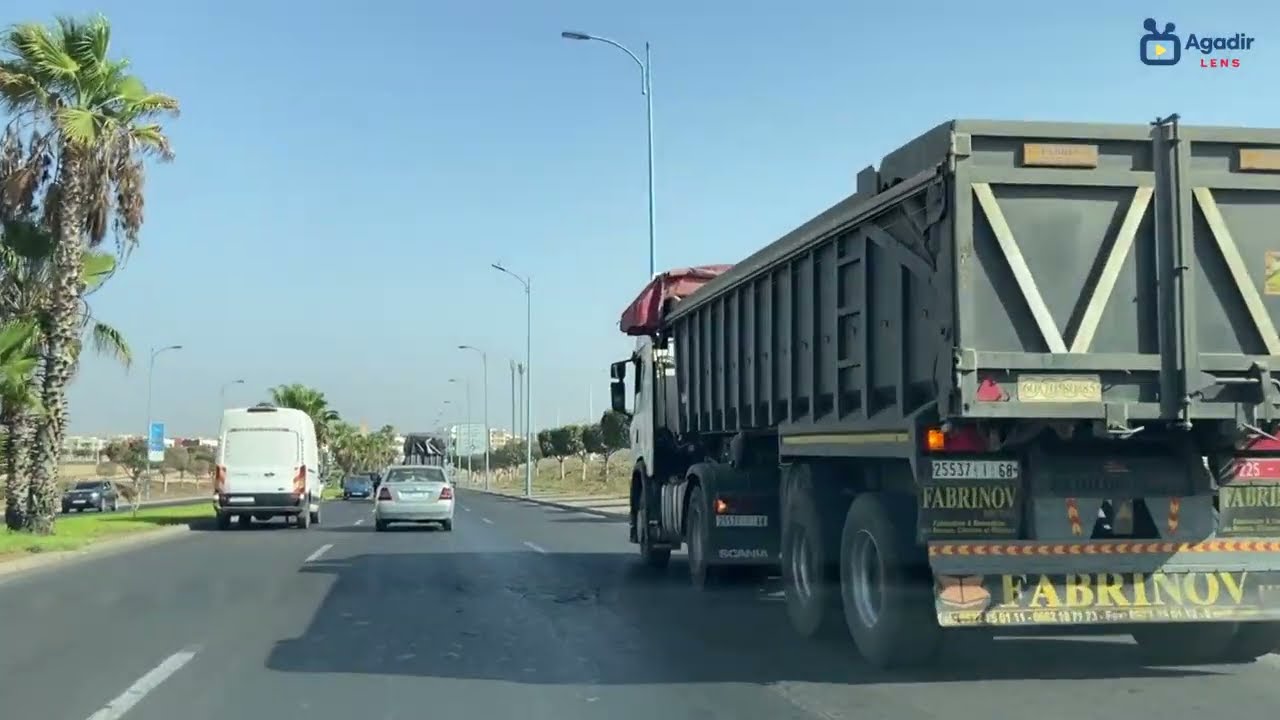 الطريق من حي الداخلة اكادير الى تيكوين