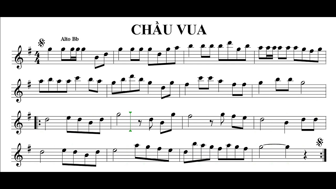 Đọc nhạc CHẦU VUA - Alto Bb - Bè phối cho hội kèn