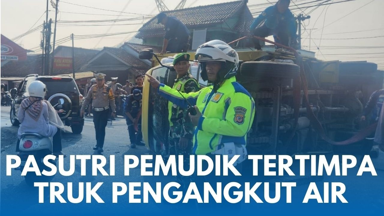 BREAKING NEWS! Kecelakaan Maut di Sumedang, Pemotor Tergencet Truk Pengangkut Air, Tragis!