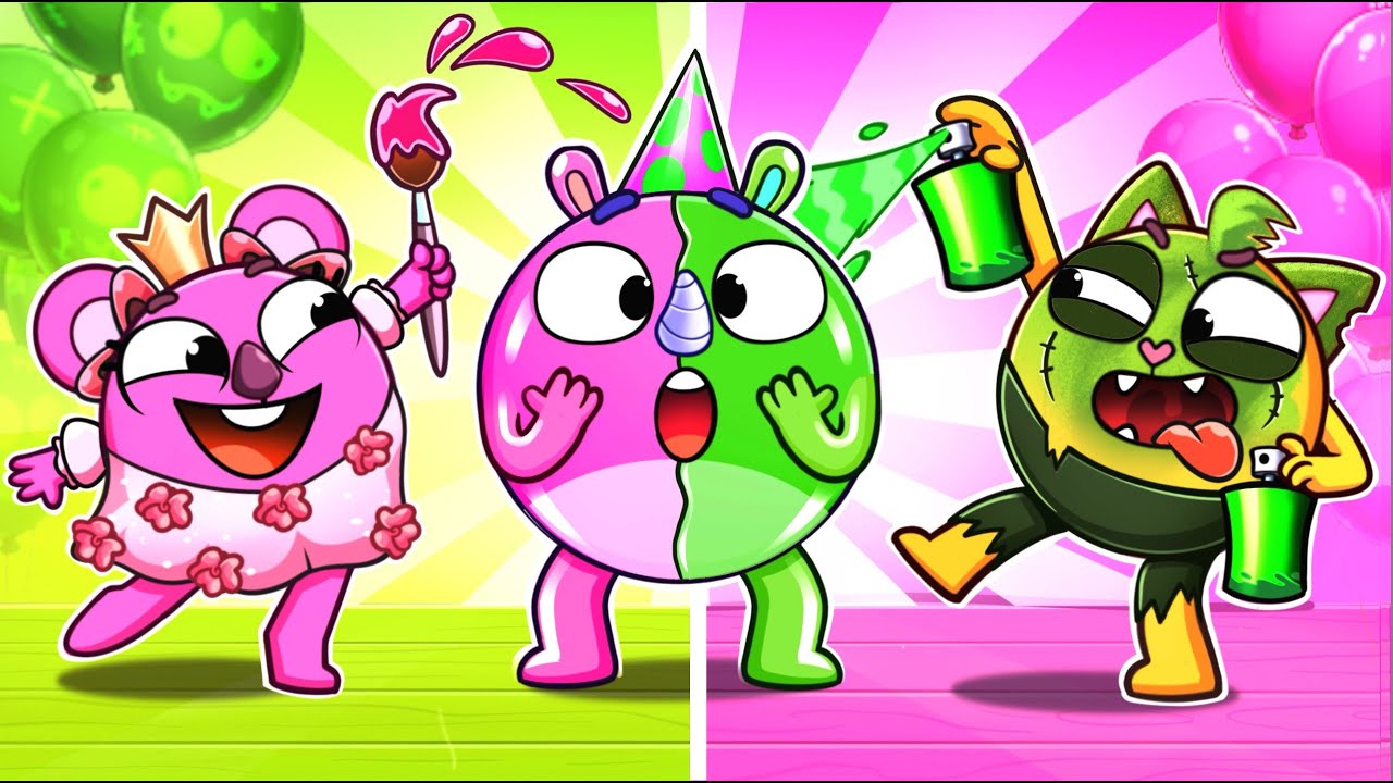 Pink Princess vs Green Bogey Song | Funny Kids Songs 😻🐨🐰🦁 And Nursery Rhymes by Baby Zoo