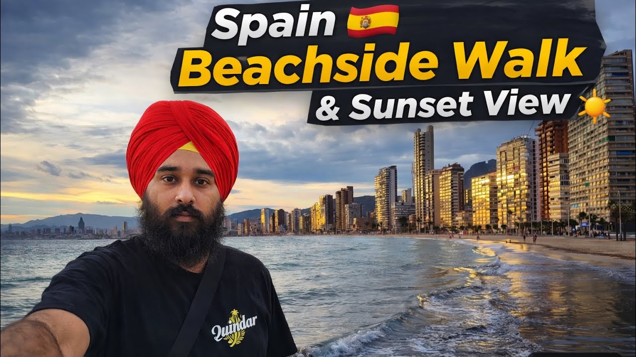 Sunset & Beachside Walk In Spain 🇪🇸 | #veg_wanderer #spain 