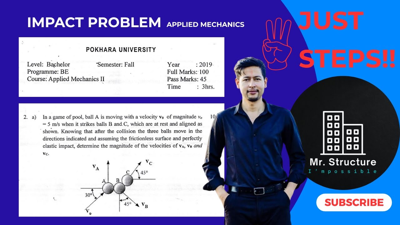 Impact Problem | Pokhara University 2019 Fall BE Civil | Applied Mechanics