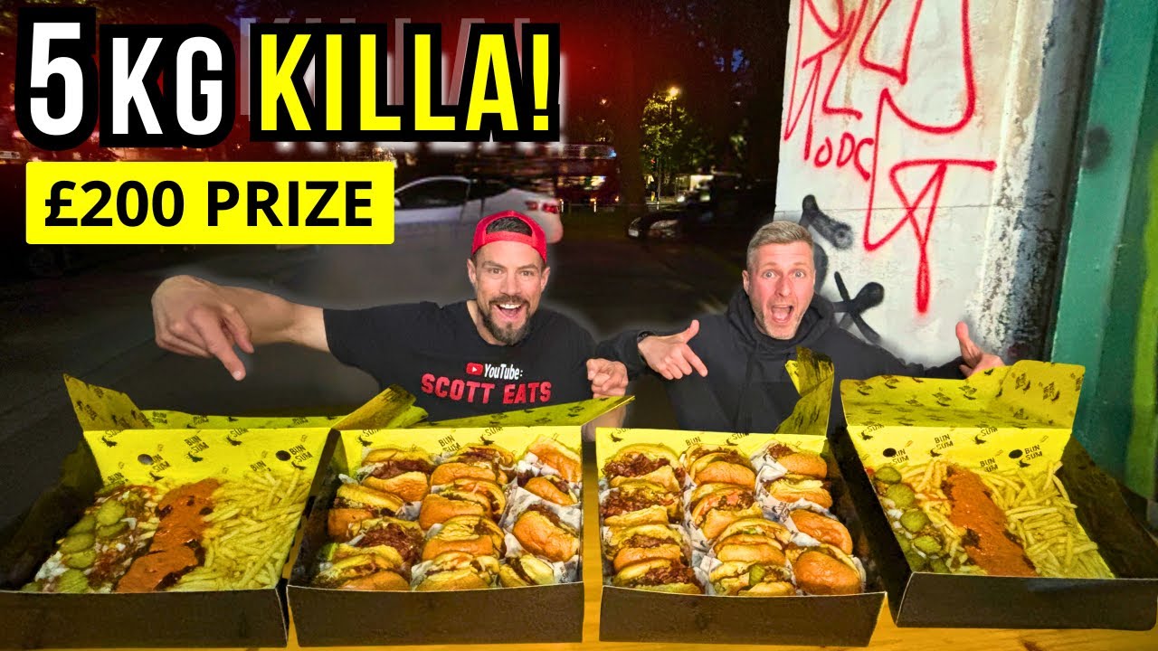 UNDEFEATED 5KG Burger Challenge with UK’s #1 Eater | £200 Prize in 1 Hour!