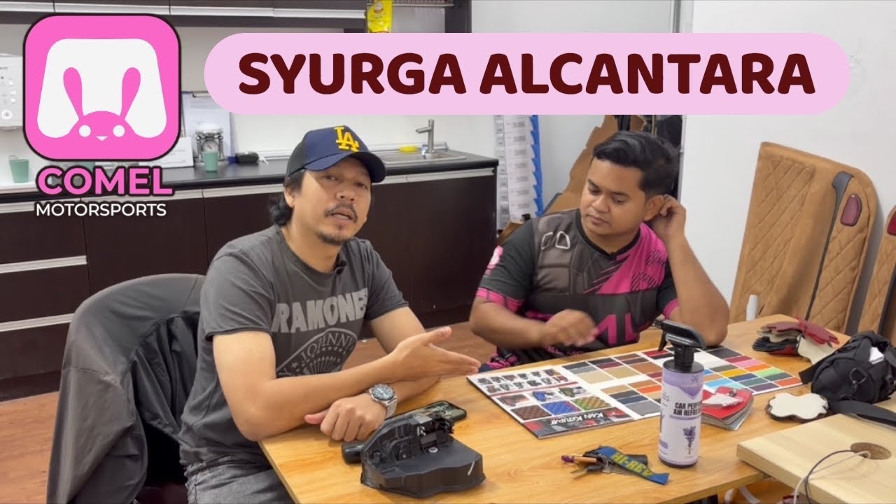 DAH JUMPA KEDAI PADU UNTUK BUAT DALAMAN KERETA JADI BARU BALIK ! Kulit , Alcantara semua ada ! 