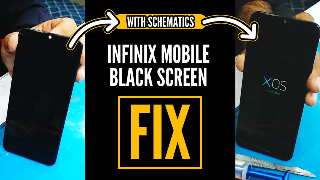 All Infinix, Tecno, Itell Black Screen Solution | Schematics Tracing Method