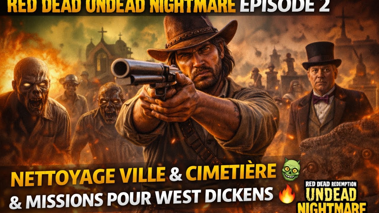 RED DEAD UNDEAD NIGHTMARE – ÉPISODE 2 | Nettoyage de la ville & du cimetière 🧟‍♂️🔥