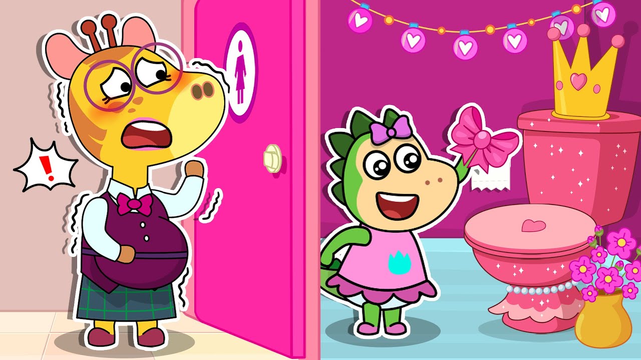 😱 Mrs. Long&rsquo;s Bathroom Emergency! 🚨 Pregnancy Story 🚽 Fire Spike Kids Stories 🔥