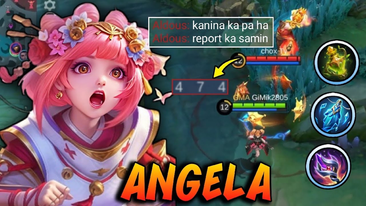 ANGELA BEST SOLO RANK BUILD😈 | TOP GLOBAL ANGELA BUILD | MLBB