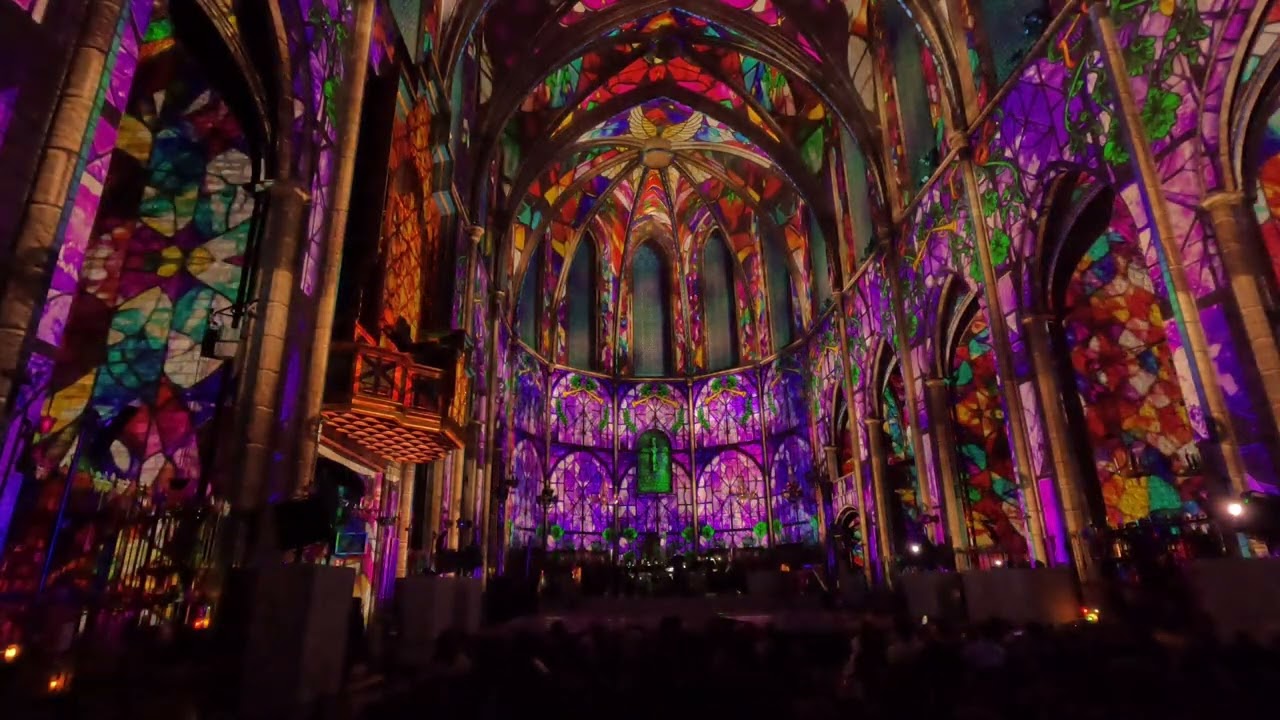 Barcelona Basilica Santa Maria del Pi - LUMINISCENCE SHOW