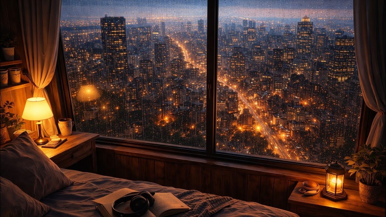 Rain on the Window, Warm Lamp Glow | Calm Night Lofi Mix 11
