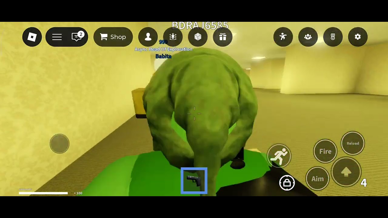 Playing the backrooms in roblox