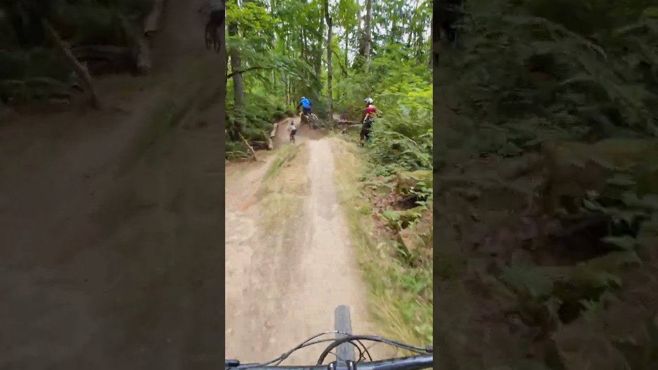 The best progressive jump line anywhere #mtb #duthie #gravytrain #orbeawild #djiosmo4 #djiaction4