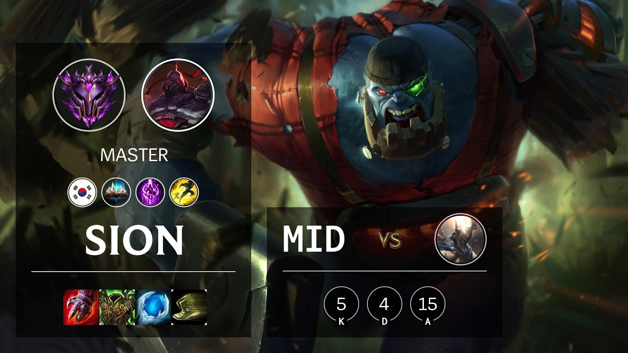 Sion Mid vs Pantheon - KR Master Patch 10.16
