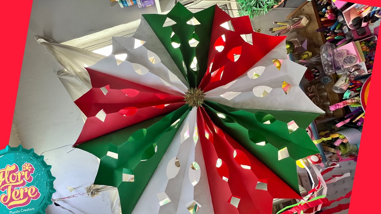 Roseton Estrella 3D decoracion para Fiestas Patrias
