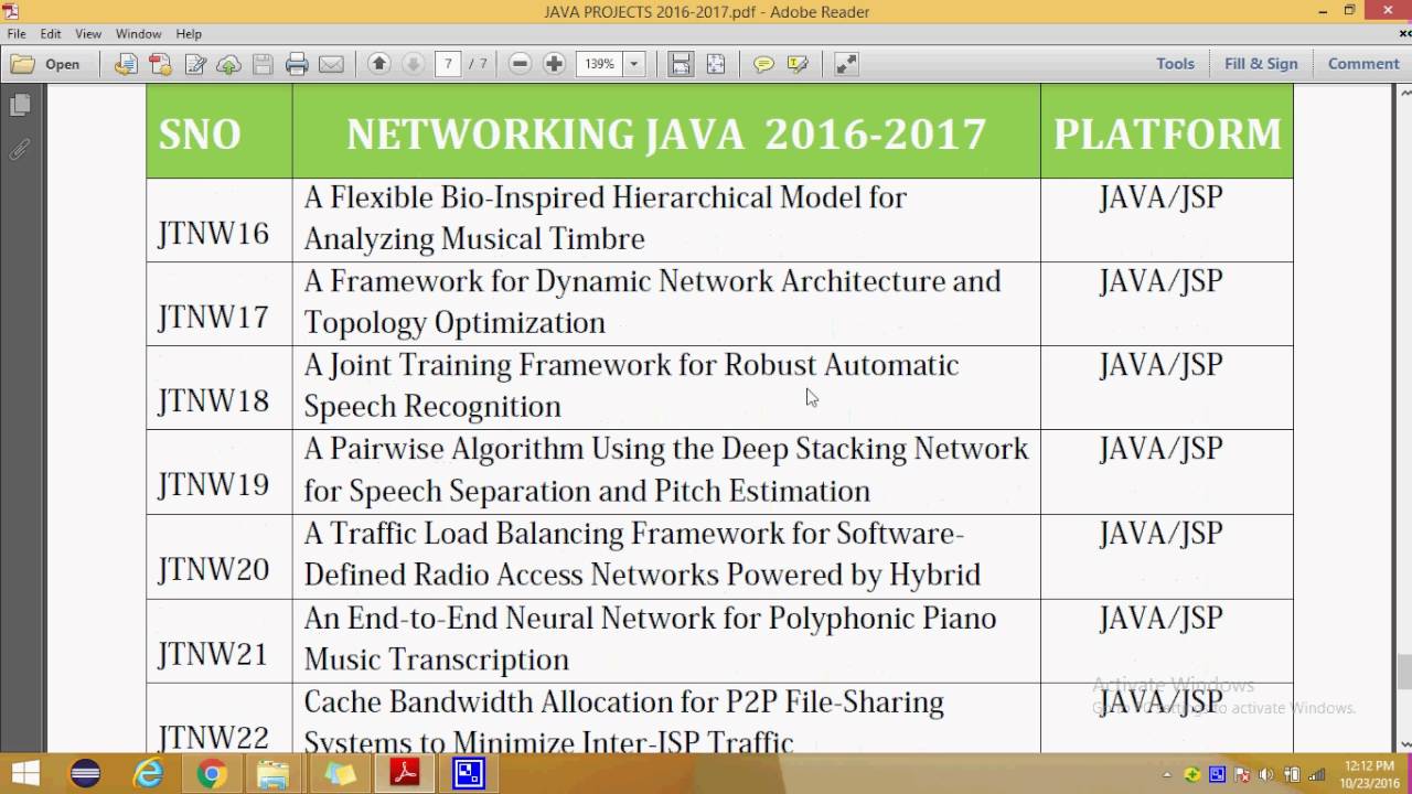 IEEE PROJECTS  2016  TITLE LIST | JAVA NETWORKING | IEEE PROJECTS 2017