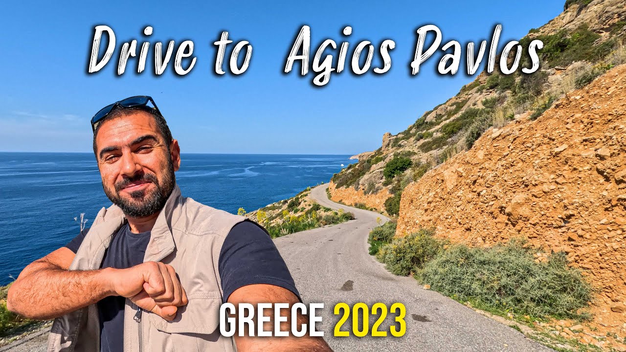 Driving from Agia Galini Kreta to Agios Pavlos, Crete Greece 2023