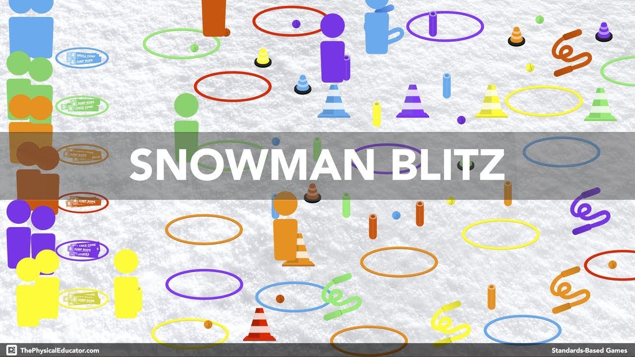 Snowman Blitz - Physical Education Game (Cooperation/Holiday)