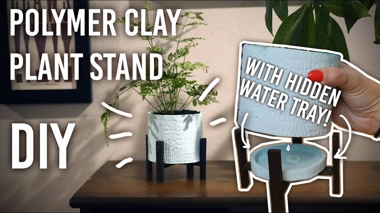 How to Make a Polymer Clay Planter with Hidden Drain Tray : DIY