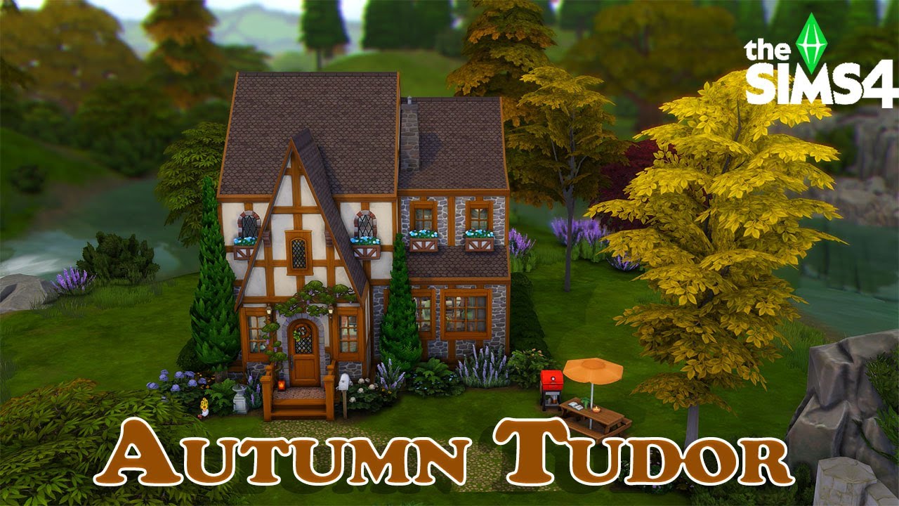 Осенний Тюдор 🍂 ~ Быстрая постройка в The Sims 4 {ASMR} {Без пользовательского контента} {Только ...