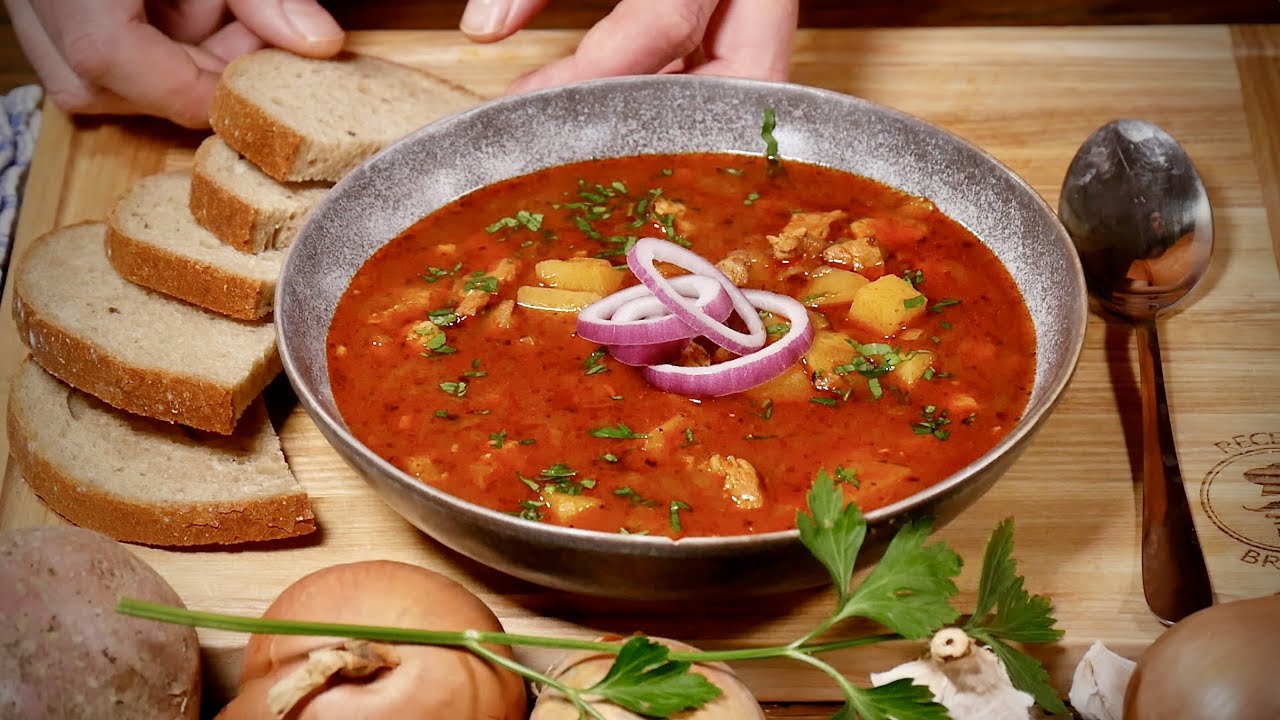Рецепт вкусного супа-гуляша из свинины!